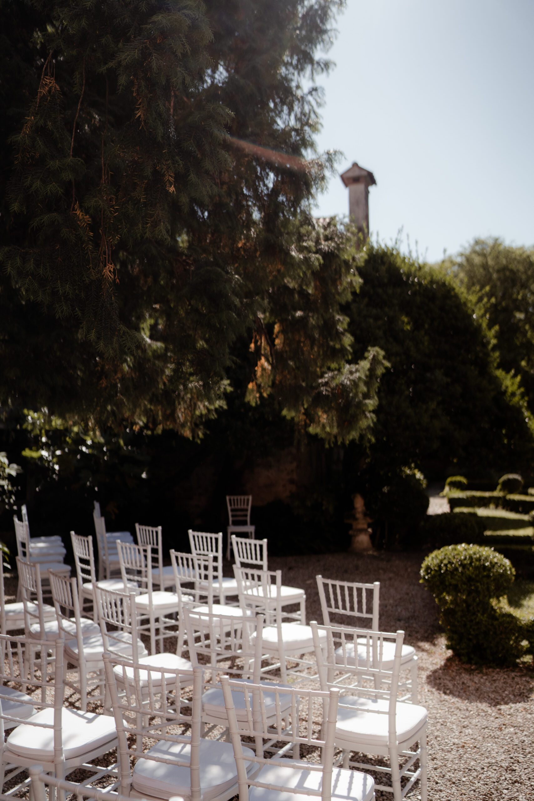 Sedie in giardino per matrimonio